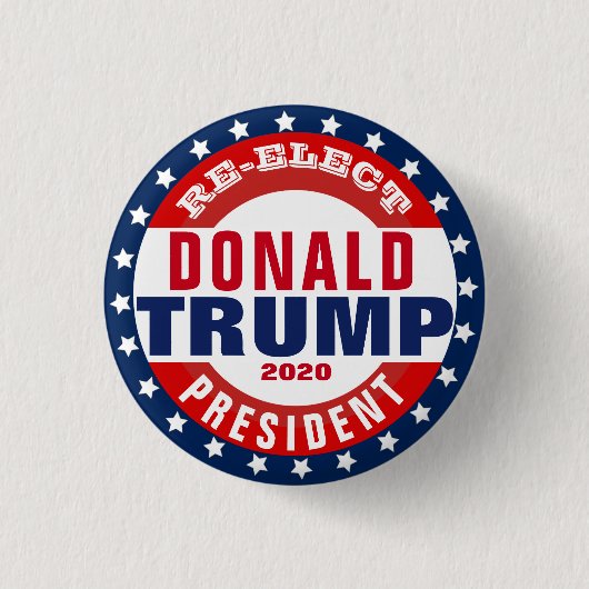 Wiederwahl von Donald Trump für Präsident Button (Vorderseite)