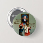 Wiederwahl von Präsident Trump Button (Vorne & Hinten)