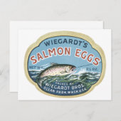 Wiegardt's Lachs Eier Vintage Ad Postkarte (Vorne/Hinten)