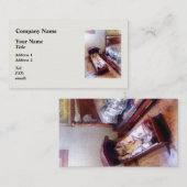 Wiege mit Quilt Visitenkarte (Vorne/Hinten)