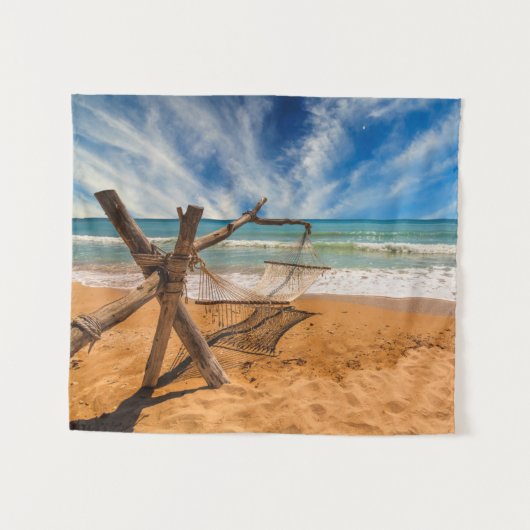 Wiegen Sie auf ein tropisches Strandurlaubsort | Wandteppich (Vorderseite (Horizontal))