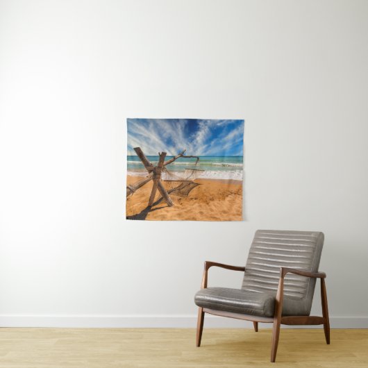 Wiegen Sie auf ein tropisches Strandurlaubsort | Wandteppich (Beispiel (Horizontal))