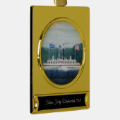 Wiehawken Dampffähre 1868 Banner-Ornament Gold (Rechts)