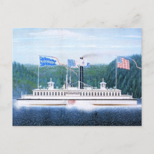 Wiehawken Dampffähre 1868 Postkarte