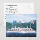 Wiehawken Dampffähre 1868 Postkarte (Vorne/Hinten)