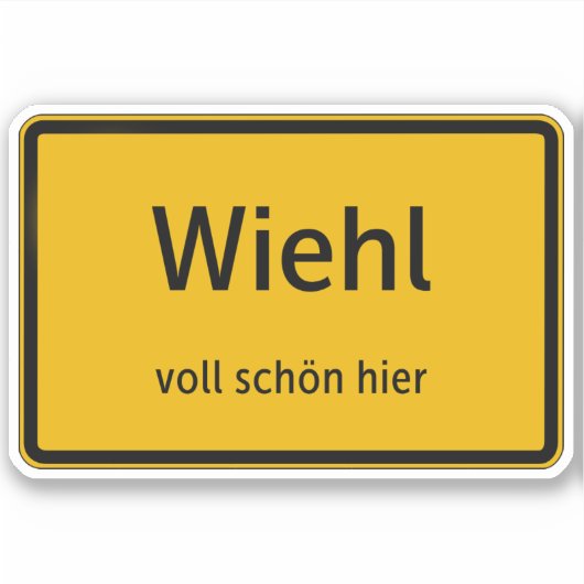 Wiehl Aufkleber Sticker Autoaufkleber (Vorderseite)