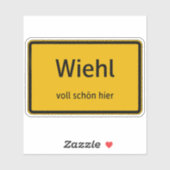 Wiehl Aufkleber Sticker Autoaufkleber (Blatt)
