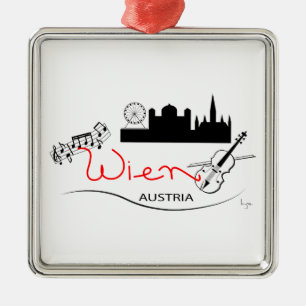 Wien, Austria - Österreich Silbernes Ornament