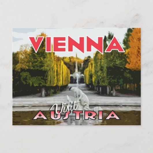 Wien, Besuch Österreich Postkarte (Vorderseite)