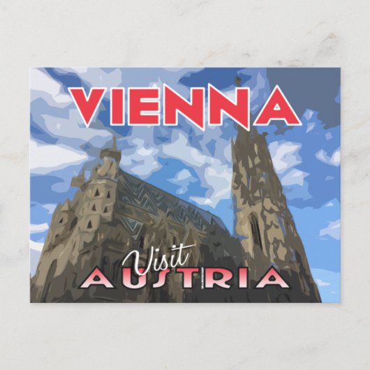 Wien, Besuch Österreich Postkarte (Vorderseite)