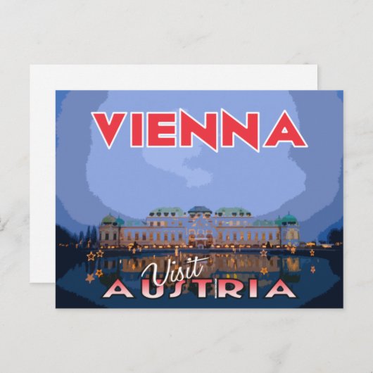 Wien, Besuch Österreich Postkarte (Vorne/Hinten)