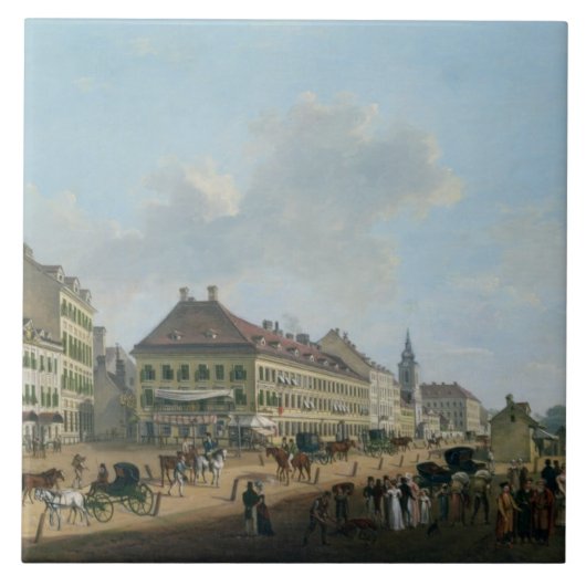 Wien, die Promenade, 1824 (Öl auf Leinwand) Fliese (Vorderseite)