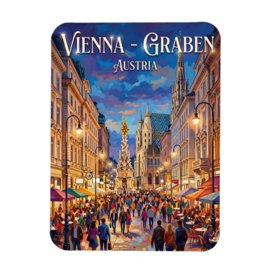 Wien - Graben Österreich Magnet (Vertikal)