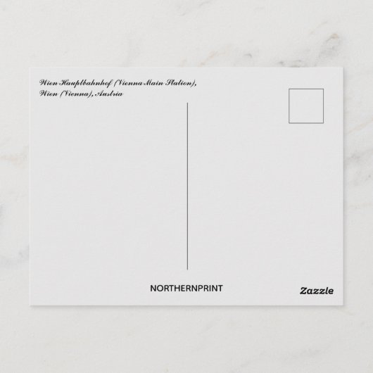 Wien Hauptbahnhof Vienna Main Station Austria  Postkarte (Rückseite)