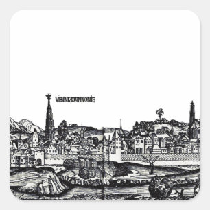 Wien Hauptstadt von Österreich  Quadratischer Aufkleber