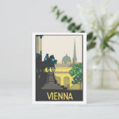 Wien, Illustration, Vintage-Postkarte Postkarte (Stehend Vorderseite)