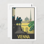 Wien, Illustration, Vintage-Postkarte Postkarte (Vorne/Hinten)