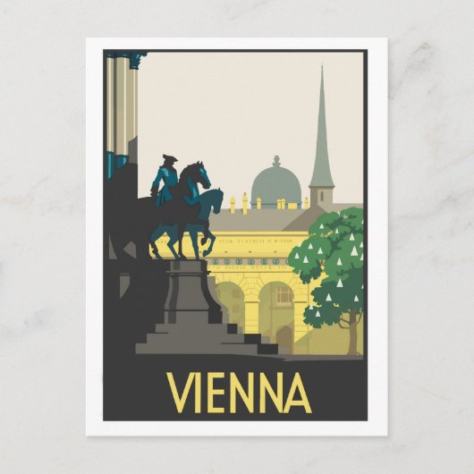 Wien, Illustration, Vintage-Postkarte Postkarte (Vorderseite)