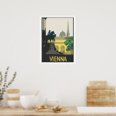Wien, Illustration, Vintage-Reiseplakat Poster (Küche)