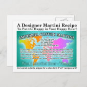 Wien, Imperial Coffee World Tour Martini Rezept Postkarte (Vorne/Hinten)
