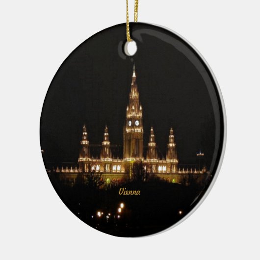 Wien in der Nacht Keramik Ornament (Links)