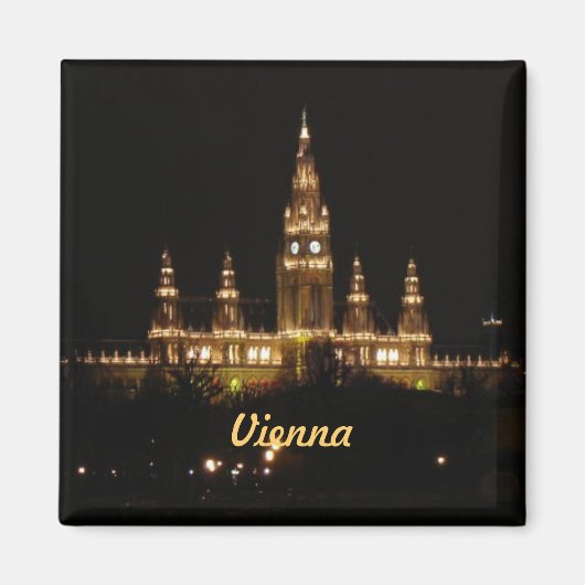 Wien in der Nacht Magnet (Vorne)