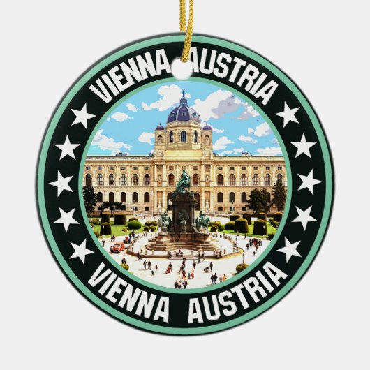 Wien Keramik Ornament (Vorne)