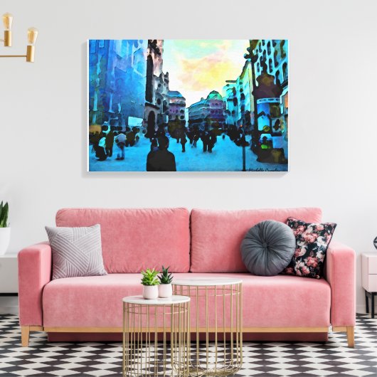 Wien Leinwanddruck (Insitu (Wohnzimmer))