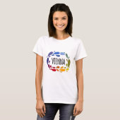 Wien Name Niedliches farbiges Geschenk Name Wien T-Shirt (Vorne ganz)