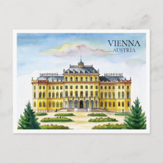 Wien Österreich Aquarell Stadt Reise Postkarte