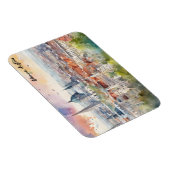 Wien Österreich Aquarellmalerei Panoramasicht Magnet (Rechte Seite)