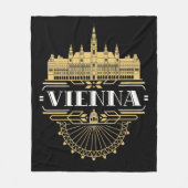 Wien Österreich Art Deco Ästhetische Souvenir Fleecedecke (Vorderseite)