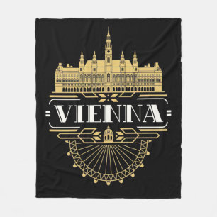 Wien Österreich Art Deco Ästhetische Souvenir Fleecedecke
