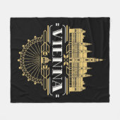 Wien Österreich Art Deco Ästhetische Souvenir Fleecedecke (Vorderseite (Horizontal))
