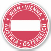 Wien, Österreich Aufkleber (Vorderseite)