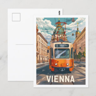 Wien Österreich Berühmter Vintage-Reiseort Postkarte