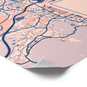 Wien - Österreich - Breezy City Map Poster (Ecke)