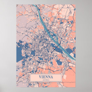 Wien - Österreich - Breezy City Map Poster