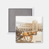 Wien Österreich City Panorama Aussicht Magnet (Vorderseite/Rückseite)