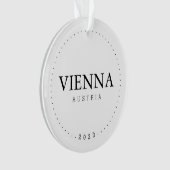 Wien, Österreich Einfache internationale Reisen Cu Ornament (Vorderseite)