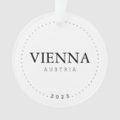 Wien, Österreich Einfache internationale Reisen Cu Ornament (Vorderseite)