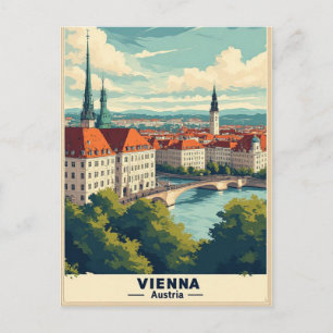 Wien Österreich Erste Reise Erinnerung für Reisebe Postkarte