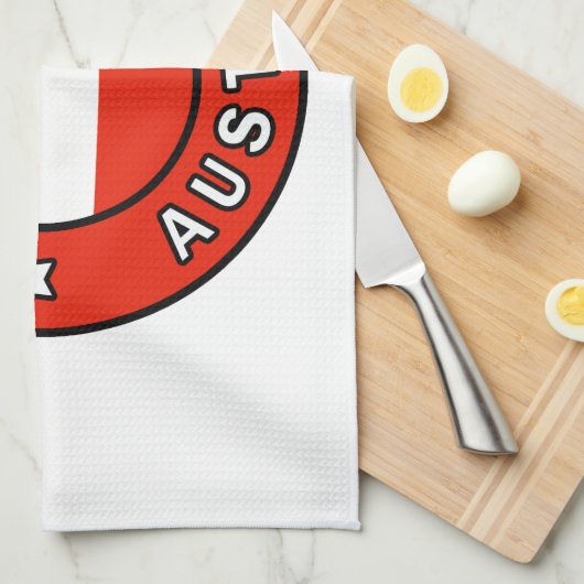 Wien Österreich Geschirrtuch (Viertel Falte)