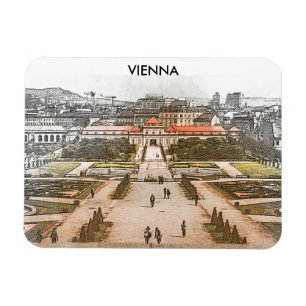 Wien Österreich Historischer Panoramablick Magnet