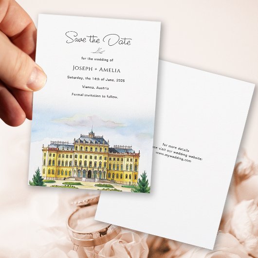 Wien-Österreich-Hochzeit in Urlaubsort Save the Da Date