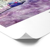 Wien Österreich Kunst Reisen Wasserfarben Handzeic Poster (Ecke)