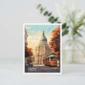 Wien Österreich Kunst Vintage Reise Illustration Postkarte (Stehend Vorderseite)