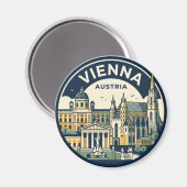 Wien Österreich Magnet (Vorderseite/Rückseite)