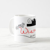 Wien, Österreich - Österreich Kaffeetasse (Vorderseite Links)