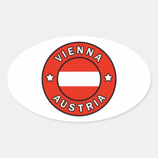Wien Österreich Ovaler Aufkleber (Vorderseite)